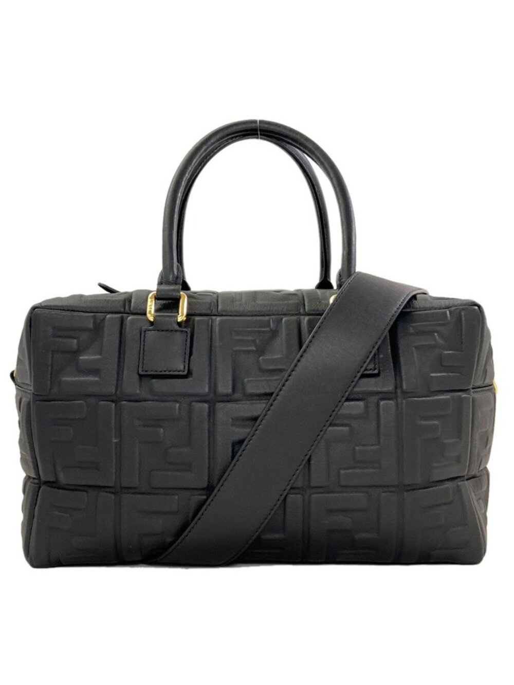 Fendi Zucca Pattern Embossed 2-Way Handbag Calfskin